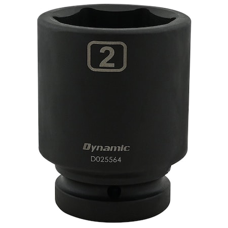 Dynamic 1" Drive Deep Socket, Black Phosphate, Tools 2" X 1" Drive, 6 Point Deep Length D025564